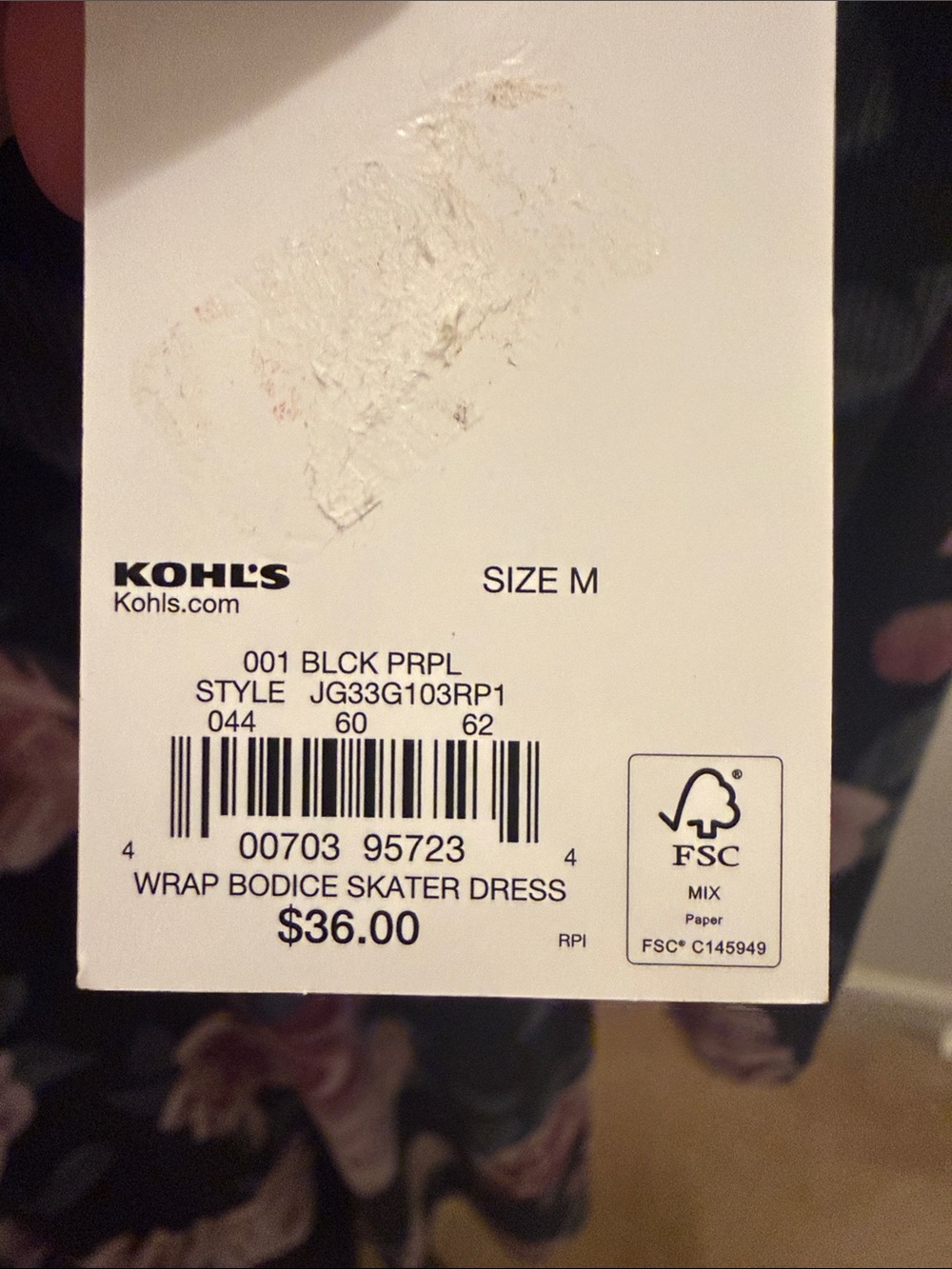 SO Black Floral Wrap Long-Sleeve Dress with Pink Roses - Picture 3 of 5